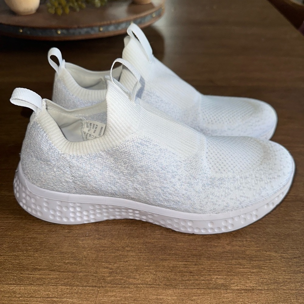 White Slip-On Sneakers